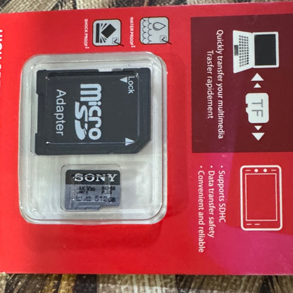Sony Black Micro SD Card with Adapter